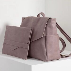 Thirty One Gifts On Point   Backpack  Stone Distressed Pebble NWT + Bonus Sleeve